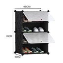 Ver imagem 3 de Guarda Roupa Modular 4 Prateleiras Sapateira Organizador Portatil Brinquedos Armario com Porta Luxo