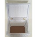 Ver imagem 2 de Cesto de Roupa Fibra Sintética Roupeiro 40x25x55 Branco