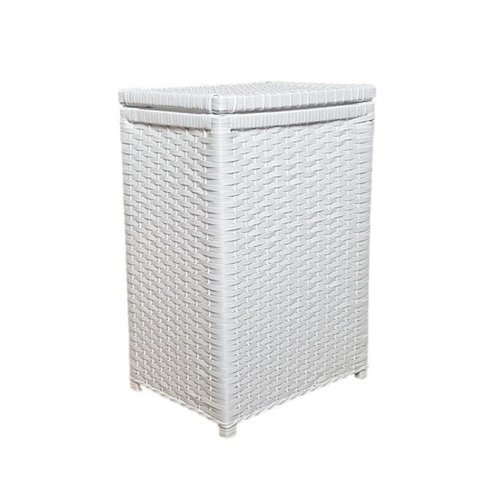 Cesto de Roupa Fibra Sintética Roupeiro 40x25x55 Branco