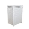 Cesto de Roupa Fibra Sintética Roupeiro 40x25x55 Branco - 1