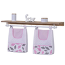 Porta Fralda Organizador Quarto de Bebê Menino Menina 2 Peças Varão:nuvem Rosa - 2