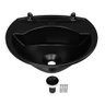Lavatório Plástico 3,8L + Sifão Universal Preto Lavabo Astra - 3