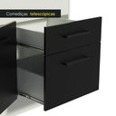 Ver mais imagens de Balcão de Pia Madesa Agata 150 cm 2 Portas e 2 Gavetas (Sem Tampo e Pia) Branco/Preto Cor:Branco Pre