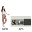 Ver imagem 5 de Balcão de Pia Madesa Agata 150 cm 2 Portas e 2 Gavetas (Sem Tampo e Pia) Branco/Preto Cor:Branco Pre