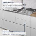 Ver imagem 4 de Cozinha Rainha 5 Peças 8 Portas Reflecta 100% MDF Branco/Nature