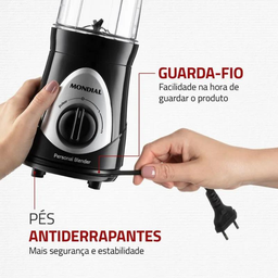 Liquidificador e Mixer 2 em 1 Personal Blender Mondial DG-01  (110V) - 7