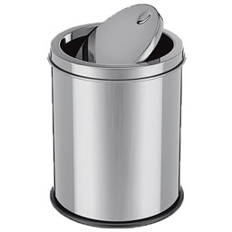 Lixeira Inox 5 Litros Basculante Banheiro Cozinha Escritório - 3 Lixeira Inox 5 Litros Basculante Banheiro Cozinha Escritório - 3