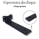 Ver imagem 7 de 8 Suportes de Prateleira 15cm Fixação de Parede Mão Francesa Invisível Aço Robusto Preto