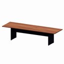 Ver imagem 2 de Mesa de Reunião Mesa de Reunião 300cm x 90cm Tampo Bipartido 100% MDF Nogal com Preto F5 Office
