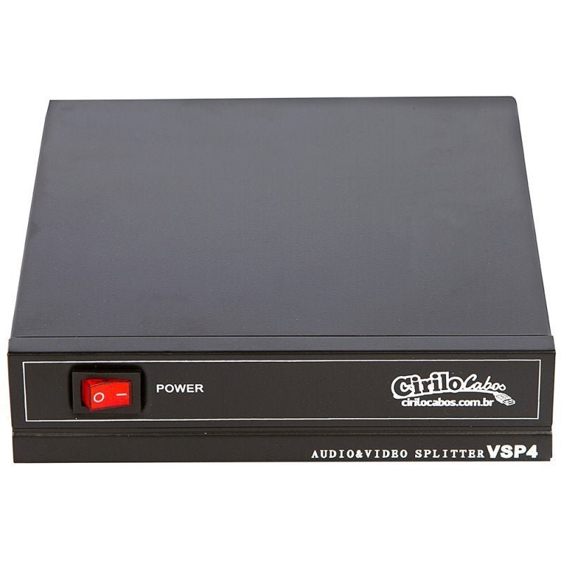 Distribuidor Vídeo Splitter RCA 1 para 4 - Cirilo Cabos - 5
