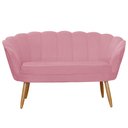 Ver imagem 2 de Namoradeira Sofá Pétala 2 lugares Suede Rosa Mega Shop