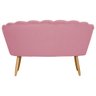 Namoradeira Sofá Pétala 2 lugares Suede Rosa Mega Shop - 3