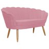 Namoradeira Sofá Pétala 2 lugares Suede Rosa Mega Shop - 1