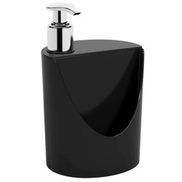Dispenser Coza Porta Detergente e Esponja 600ml Preto - 1