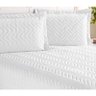 Cobre Leito Casal Queen Clean 04 Peças com Lençol de Baixo - Branco - 3