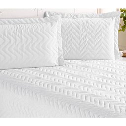 Cobre Leito Casal Queen Clean 04 Peças com Lençol de Baixo - Branco - 3 Cobre Leito Casal Queen Clean 04 Peças com Lençol de Baixo - Branco - 3