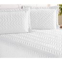 Ver imagem 1 de Cobre Leito Casal Queen Clean 04 Peças com Lençol de Baixo - Branco