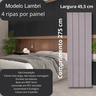 Painel Ripado/forro Lambri Cinza 2750 X 455 X 9mm - Caixa com 4 Painéis = 5m2 - 2