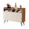 Balcão Aparador Cantinho do Café Wind 4 Portas Nature / Off White - 1