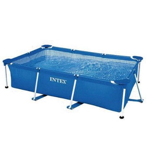 Piscina Estrutural Retangular 3.834 Litros PVC Armação Intex