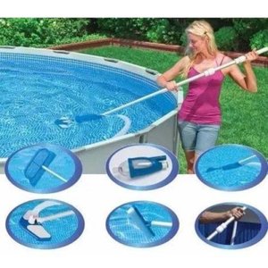 Kit De Limpeza Piscina Intex Cabo Aspirador Peneira Deluxe