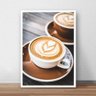 Quadro Xícara De Café 30X20Cm Moldura Branca - 1