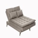 Ver imagem 2 de Sofá Cama Mult 3 em Um Sofá, Cama e Chaise Linho Bege Creme