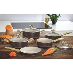 Conjunto de Panelas Alumínio Antiaderente 5 Peças Tonalité Tramontina Marrom - 2