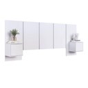 Ver imagem 3 de Cabeceira Zurique para Cama Casal e Queen com Mesas de Cabeceira Branco - Art In Móveis
