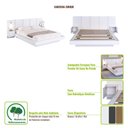 Ver imagem 5 de Cabeceira para Cama de Casal Branca com Mesas de Cabeceira Zurique Mdp Art In Móveis