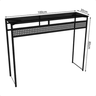 Aparador com Tampo de Vidro Preto Estilo Industrial Luxo - 3