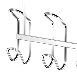 Suporte Multiuso para Porta Encaixe Banheiro Gancho Parede - 4