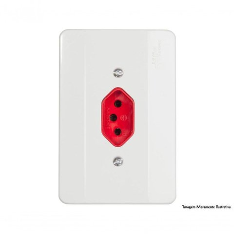 Tomada Mill Vermelha 2p+t C/pl 20a 250v 39263 C/10pcs