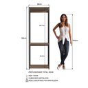 Ver imagem 4 de Guarda-Roupa Closet com 2 Cabideiros 60cm Multimóveis Crpro-CLO003 Preto/Madeirado