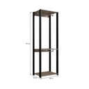 Ver imagem 3 de Guarda-Roupa Closet com 2 Cabideiros 60cm Multimóveis Crpro-CLO003 Preto/Madeirado