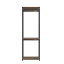 Ver imagem 2 de Guarda-Roupa Closet com 2 Cabideiros 60cm Multimóveis Crpro-CLO003 Preto/Madeirado