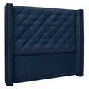 Ver imagem 3 de Kit Cabeceira e Calçadeira Recamier Solteiro 0,90m Vicenza Suede - Pallazio Azul Marinho