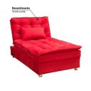 Ver imagem 2 de Chaise Reclinável Penélope com Almofada Suede Pena - Vermelho