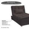 Chaise Reclinável Penélope com Almofada Suede Pena - Marrom - 3