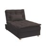 Chaise Reclinável Penélope com Almofada Suede Pena - Marrom - 1