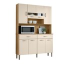 Ver imagem 3 de Armário de Cozinha Compacta 8 Portas 2 Gavetas MDP 122,5cm Kit'S Paraná