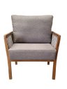 Ver imagem 3 de Poltrona Decorativa Luxo Califórnia Dora Bela Califónia Cinza Linho 1005
