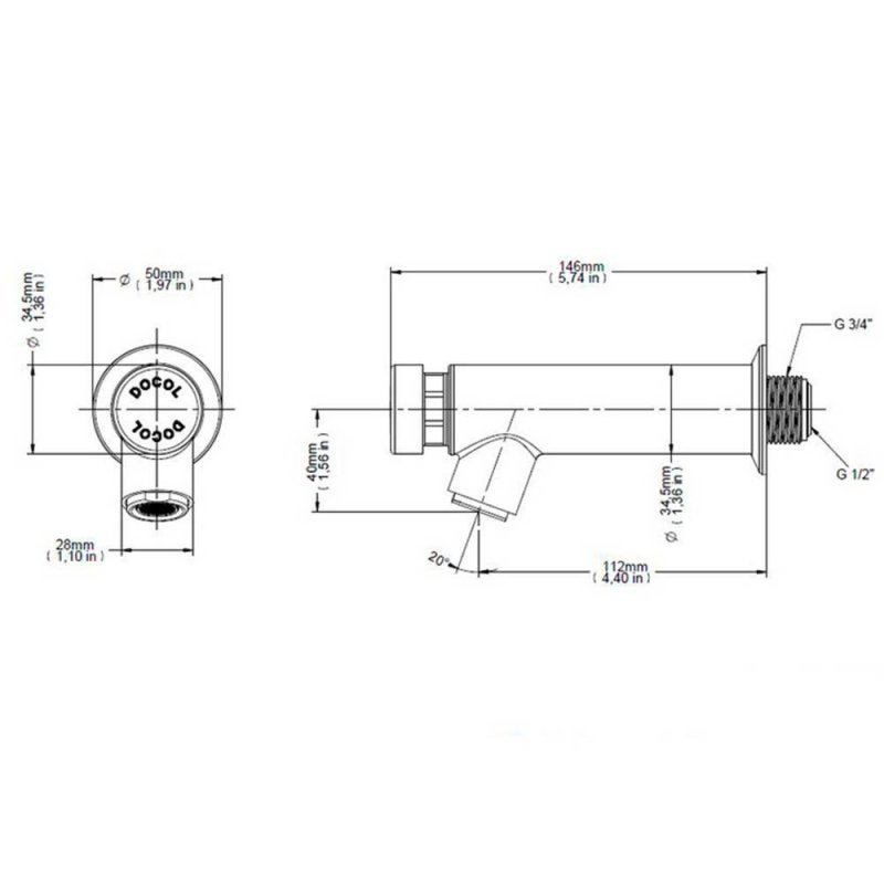 Torneira para banheiro de parede 120 PressMatic - 17160706 - 4