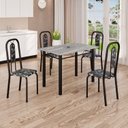Ver imagem 1 de Conjunto de Mesa com 4 Cadeiras Lívia Preto