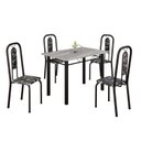 Ver imagem 2 de Conjunto de Mesa com 4 Cadeiras Lívia Preto