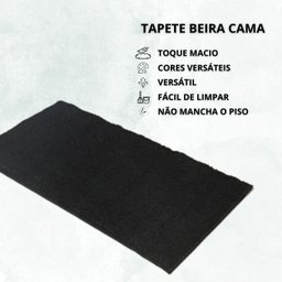 Tapete Beira de Cama 66x120 Oasis Shaggy Black Preto - 3