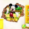 Adesivo de Parede Buraco Falso 3D Mickey Mouse - P 45x55cm - 1
