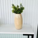 Ver imagem 2 de Vaso médio na cor bege liso centro de mesa c/ planta moderna
