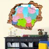 Adesivo de Parede Buraco Falso 3D Peppa Pig - P 45x55cm - 1