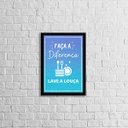 Ver imagem 1 de Quadro Faça a Diferença. Lave a Louça 33x24cm - com vidro:Madeira preta